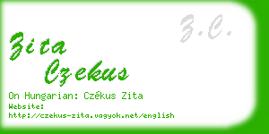 zita czekus business card